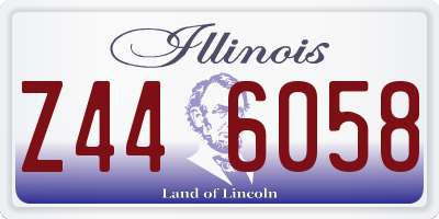 IL license plate Z446058