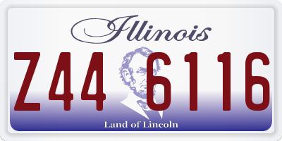IL license plate Z446116