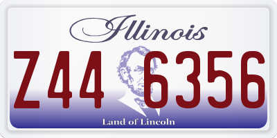 IL license plate Z446356
