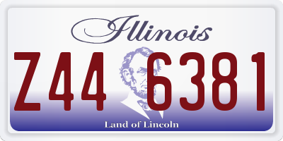 IL license plate Z446381
