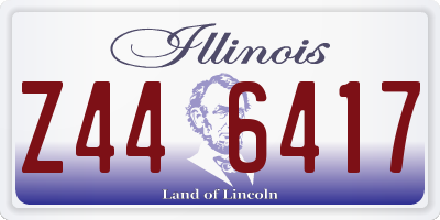 IL license plate Z446417