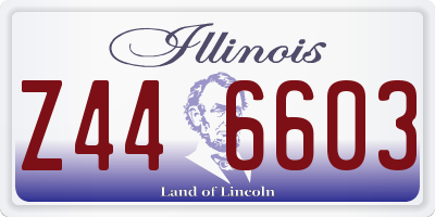 IL license plate Z446603