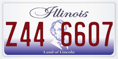 IL license plate Z446607