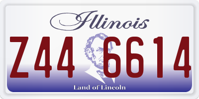 IL license plate Z446614