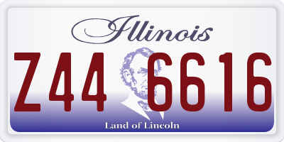 IL license plate Z446616