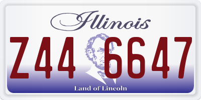 IL license plate Z446647
