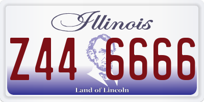 IL license plate Z446666