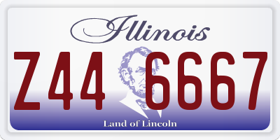 IL license plate Z446667