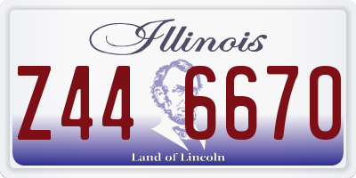 IL license plate Z446670