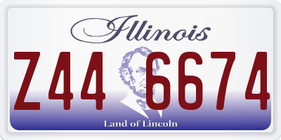 IL license plate Z446674