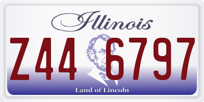 IL license plate Z446797