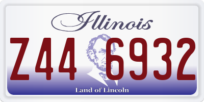IL license plate Z446932