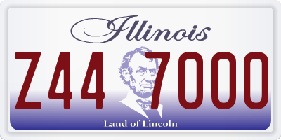 IL license plate Z447000