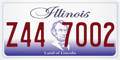 IL license plate Z447002