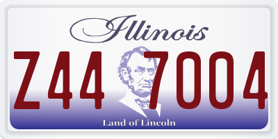 IL license plate Z447004