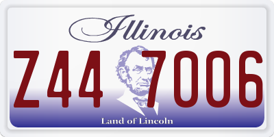 IL license plate Z447006