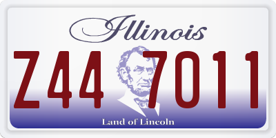 IL license plate Z447011