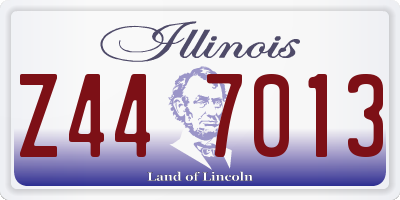 IL license plate Z447013