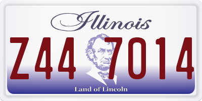 IL license plate Z447014
