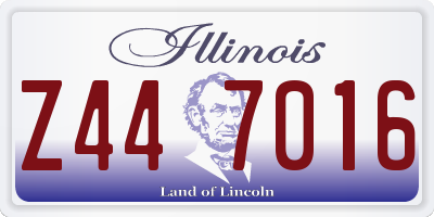 IL license plate Z447016