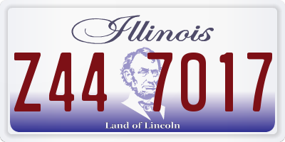 IL license plate Z447017