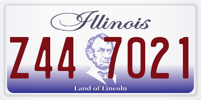 IL license plate Z447021