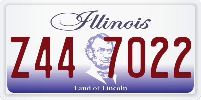 IL license plate Z447022