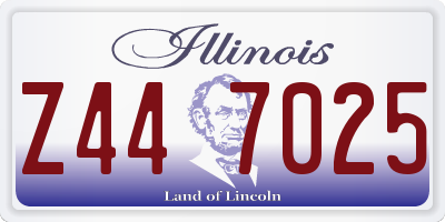 IL license plate Z447025