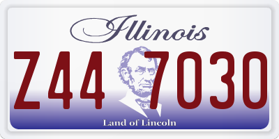 IL license plate Z447030