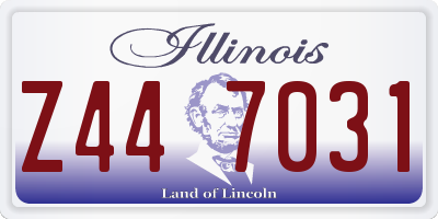 IL license plate Z447031