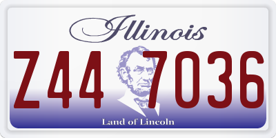 IL license plate Z447036
