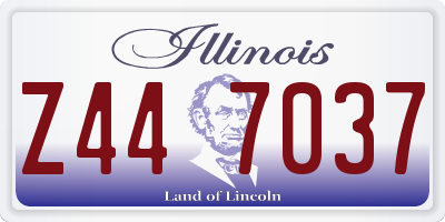 IL license plate Z447037