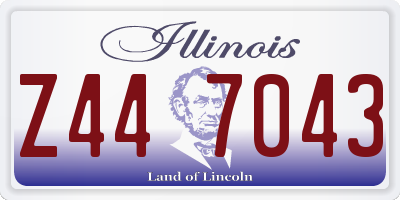 IL license plate Z447043