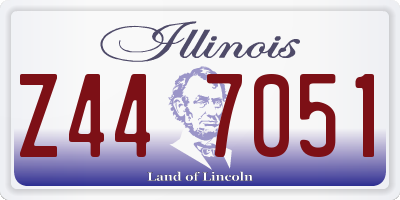 IL license plate Z447051