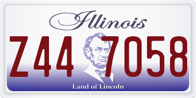 IL license plate Z447058