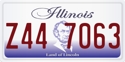 IL license plate Z447063