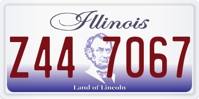 IL license plate Z447067