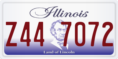 IL license plate Z447072