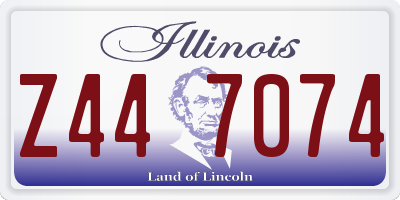 IL license plate Z447074