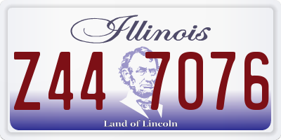 IL license plate Z447076