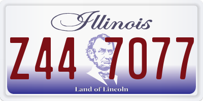 IL license plate Z447077