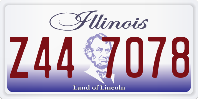 IL license plate Z447078