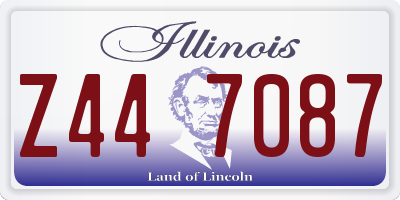 IL license plate Z447087