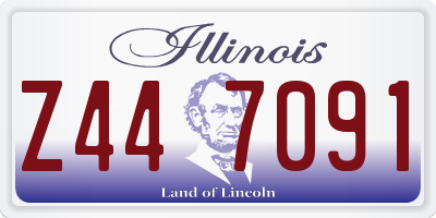 IL license plate Z447091