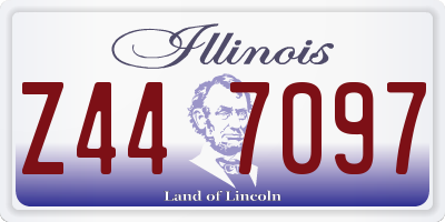 IL license plate Z447097