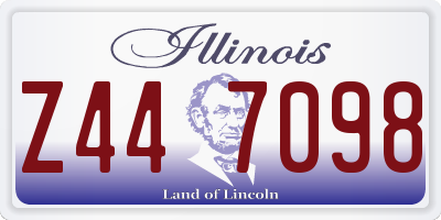 IL license plate Z447098