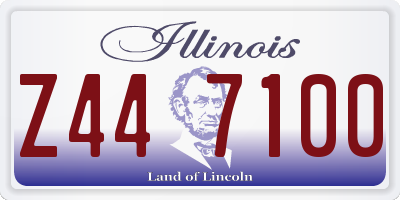 IL license plate Z447100