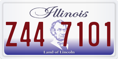 IL license plate Z447101