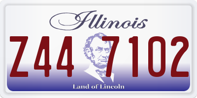 IL license plate Z447102