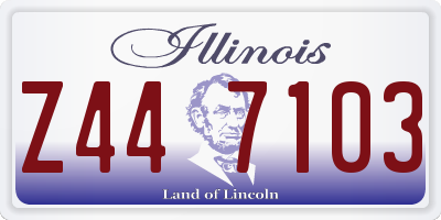 IL license plate Z447103